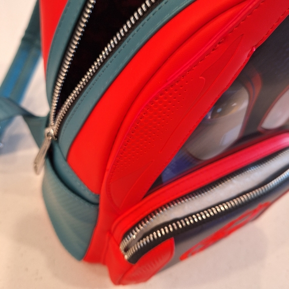 NWT Loungefly Miles Morales Backpack with Lenticular Image in Red and Blue - Picture 7 of 9